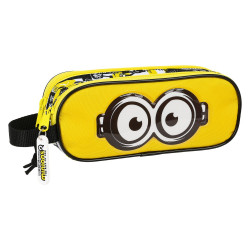 double carry-all minions m513 black white yellow 21 x 8 x 6 cm