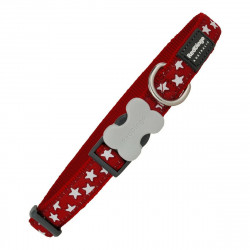 collier pour chien red dingo style rouge etoiles 2 x 31-47 cm