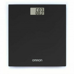 digital bathroom scales omron 29 x 27 x 2 2 cm black glass