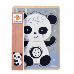 puzzle enfant en bois eichhorn panda 6 pièces