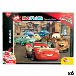 Child's Puzzle Cars Double-sided 108 Pieces 70 x 1,5 x 50 cm (6 Units)