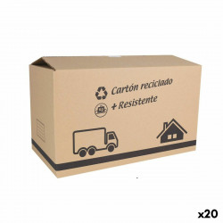 boîte de déménagement en carton confortime 65 x 40 x 40 cm marron 20 unités