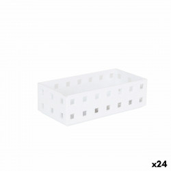 boîte de rangement avec couvercle confortime blanc 14 x 7 x 4 3 cm 24 unités