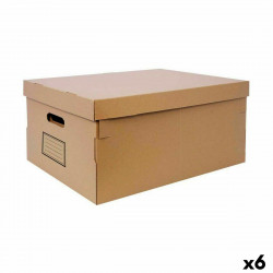 boîte de rangement avec couvercle confortime carton 45 x 35 x 20 cm 6 unités