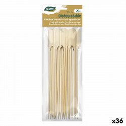 bamboo toothpicks algon 18 cm set 20 pieces 36 units