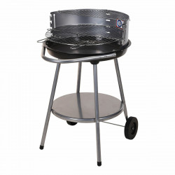 coal barbecue with wheels grill black 51 cm
