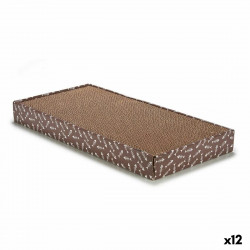 scratching post for cats brown cardboard 24 5 x 5 x 48 5 cm 12 units