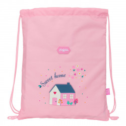 backpack with strings glow lab sweet home pink 26 x 34 x 1 cm