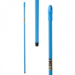 bâton pour balai à franges métal bleu 140 cm