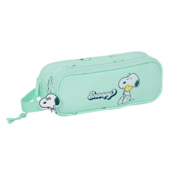 double carry-all snoopy groovy green 21 x 8 x 6 cm