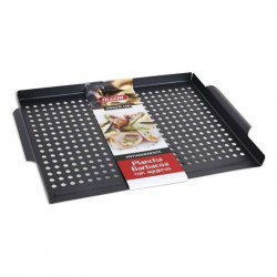 griddle with holes for the barbecue algon 36 x 29 cm
