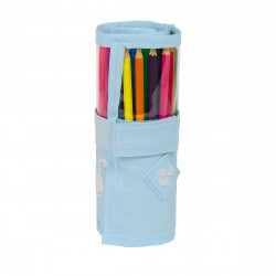 pencil case glow lab cisnes roll-up blue 7 x 20 x 7 cm 27 pieces
