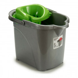 mop bucket with automatic drainer 8430852209771 blues greens black blue green plastic 31 x 31 x 41 cm