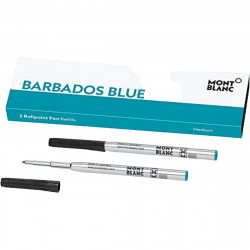 recharge pour stylo montblanc 128219 turquoise bleu 2 unités