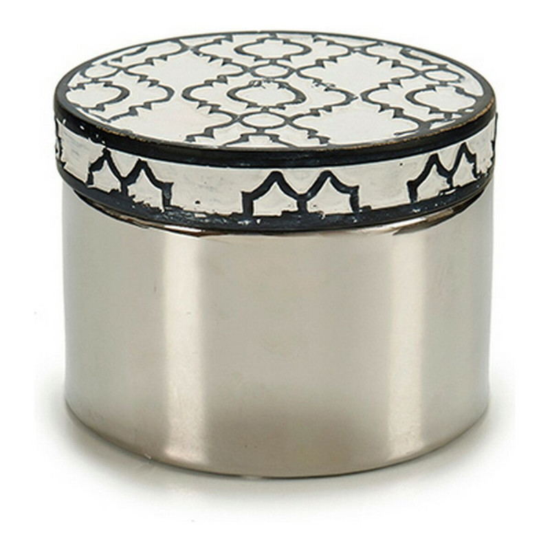 scatola-portagioie 8430852415684 ceramica argentato 13 5 x 10 x 13 5 cm