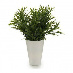 Plant pot White Green Plastic 13 x 25 x 13 cm