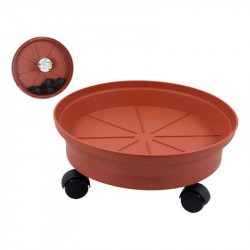 underplate green time with wheels plastic brown 32 cm