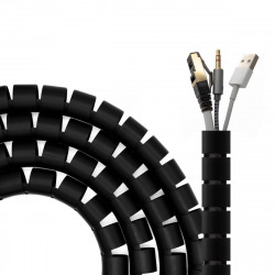 cable organiser aisens espiral black plastic