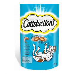 comida para gato catisfactions snack salmão 60 g