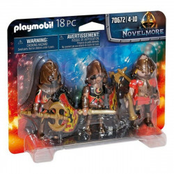 ensemble de figurines novelmore fire knigths playmobil 70672 18 pcs