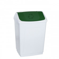 rubbish bin denox white green 55 l
