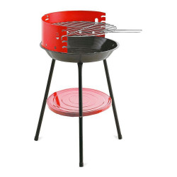 barbecue algon circular red grill 36 x 36 x 55 cm