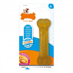 dog chewing toy nylabone size m chicken thermoplastic puppies