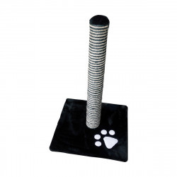 arranhador para gatos nayeco savanna branco preto madeira plástico 63 x 40 x 40 cm