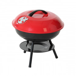 barbecue portable red black 35 5 x 37 cm