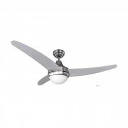 ceiling fan with light edm egeo 60 w chromed