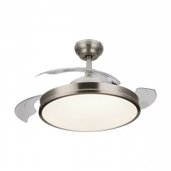 ceiling fan with light philips atlas nikel 450 lm 28 w