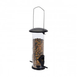 bird feeder progarden cylinder black 6 4 x 25 cm