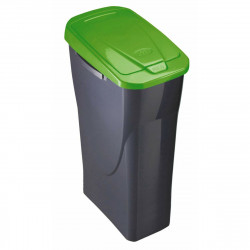 poubelle recyclage mondex ecobin vert avec couvercle 25 l