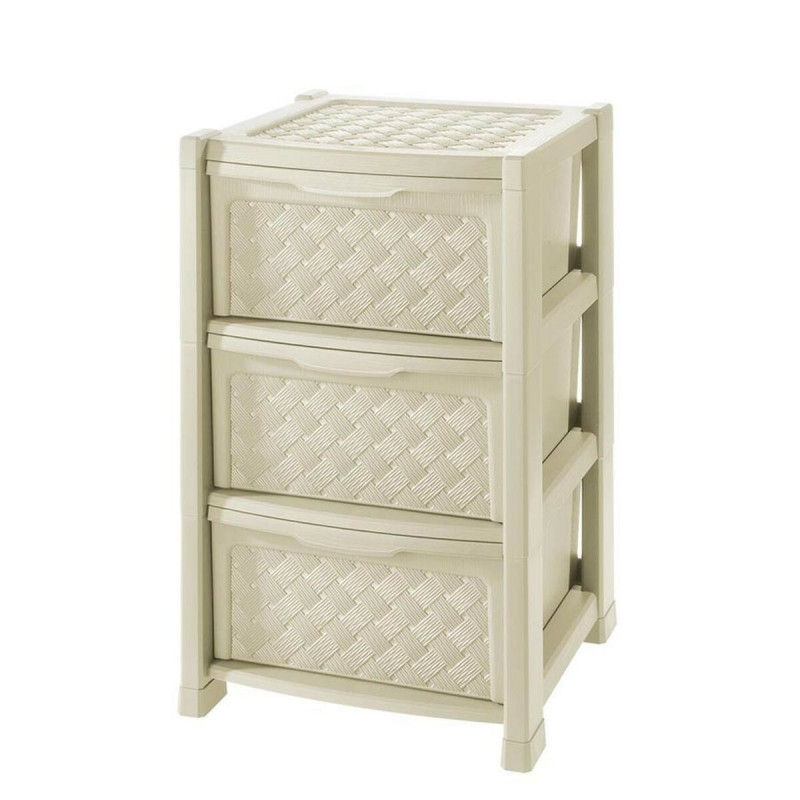 chest of drawers tontarelli arianna 3 drawers white 38 x 38 x 60 cm