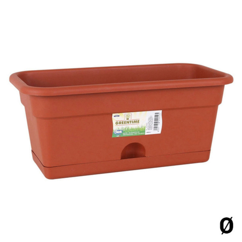 planter with dish dem resistant brown