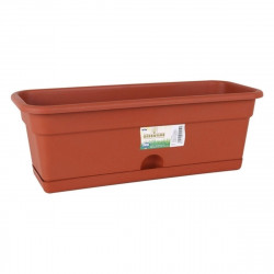 Planter with Dish Dem Resistant Brown