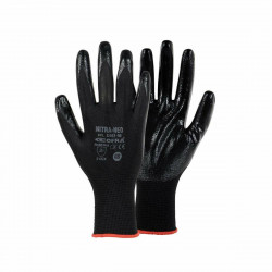 work gloves cofra skinproof black nylon elastane nitrile