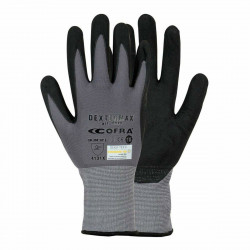 work gloves cofra dextermax grey nylon nitrile