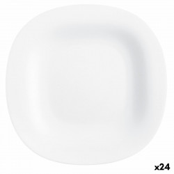 assiette à dessert luminarc carine blanc verre 19 cm 24 unités