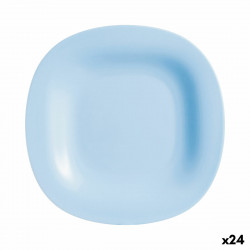 assiette à dessert luminarc carine bleu verre 19 cm 24 unités