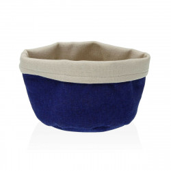bread basket versa blue textile 14 x 10 x 17 cm