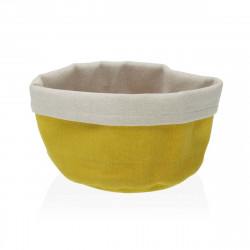 bread basket versa yellow textile 14 x 10 x 17 cm