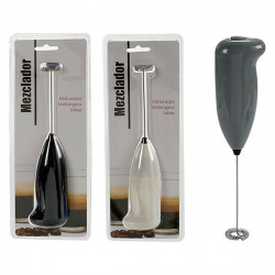 mini whisk and frother black grey white