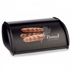 corbeille à pain bread noir métal 23 x 14 5 x 35 5 cm