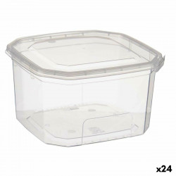 boîte à repas rectangulaire avec couvercle transparent polypropylène 750 ml 12 8 x 7 5 x 13 5 cm 24 unités