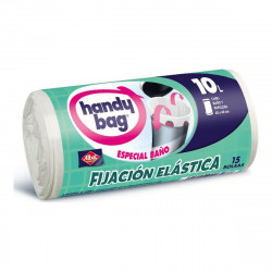 rubbish bags handy bag elastic strap baths 15 x 10 l