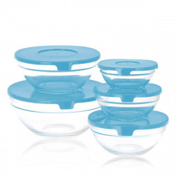 Set of 5 lunch boxes Glass EH Transparent
