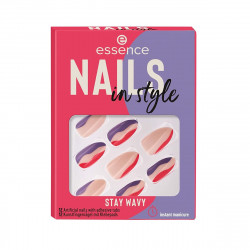 false nails essence nails in style stay wavy